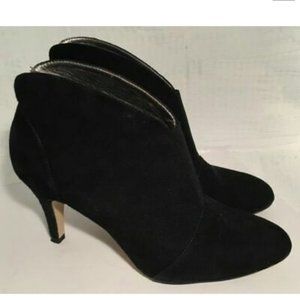 Adrienne vittadini women black suede ankle booties